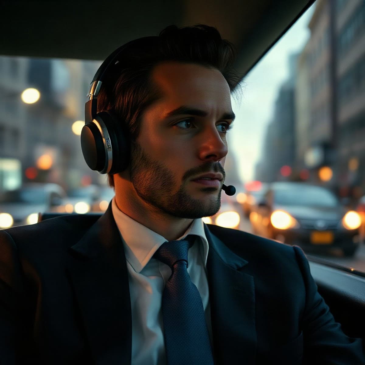 Listening to a Greg brief through headphones on the way to a meeting